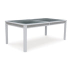 Tavolo da pranzo allungabile rettangolare bianco/verde, 10 posti – 42W x 96D x 30H