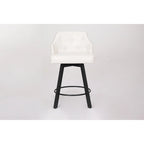 Sgabelli da bancone senza schienale stile rustico marrone/bianco/nero, set da 2