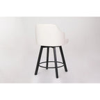 Sgabelli da bancone senza schienale stile rustico marrone/bianco/nero, set da 2