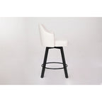 Sgabelli da bancone senza schienale stile rustico marrone/bianco/nero, set da 2