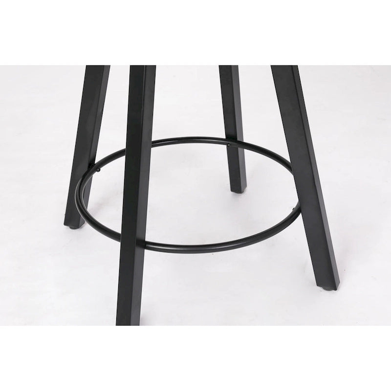 Sgabelli da bancone senza schienale stile rustico marrone/bianco/nero, set da 2