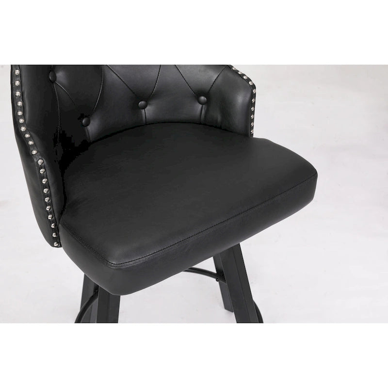 Sgabelli da bancone senza schienale stile rustico marrone/bianco/nero, set da 2