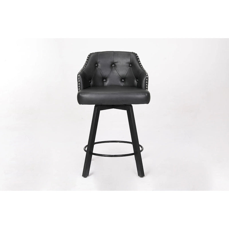 Sgabelli da bancone senza schienale stile rustico marrone/bianco/nero, set da 2