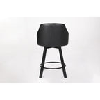 Sgabelli da bancone senza schienale stile rustico marrone/bianco/nero, set da 2
