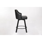 Sgabelli da bancone senza schienale stile rustico marrone/bianco/nero, set da 2
