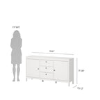 Madia Nera Opaca / Bianca / Hickory – 2 Ante e 3 Cassetti, Montaggio per 2 Persone