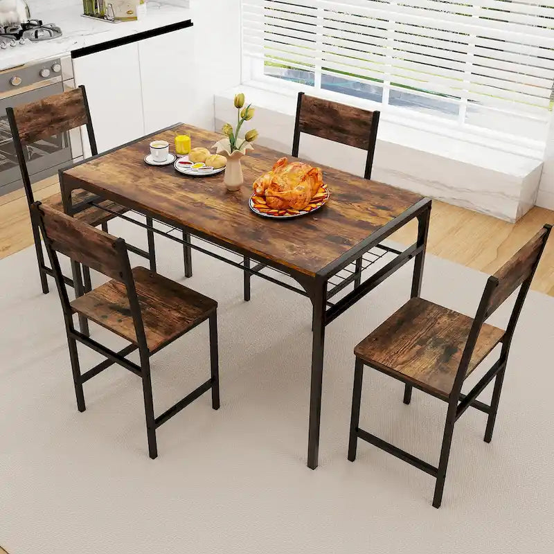Gymax Set di 2 sedie da pranzo con gambe in metallo, schienale inclinato, sedile ampio per