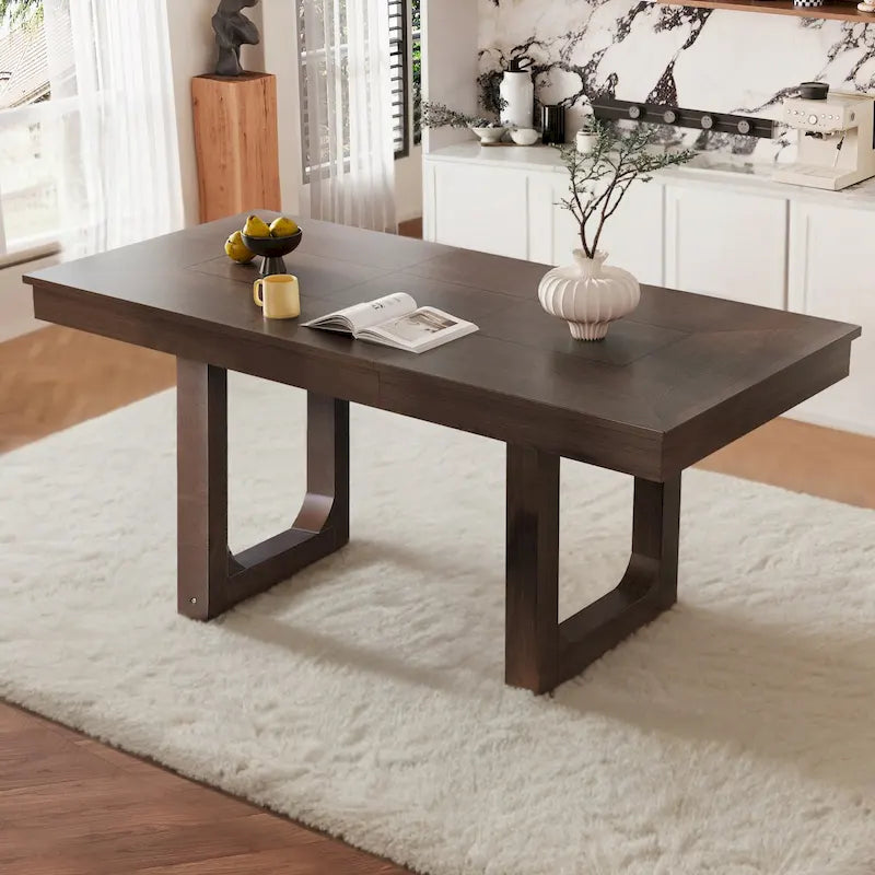 Tavolo da pranzo allungabile Brown Farmhouse, 4-8 posti a sedere