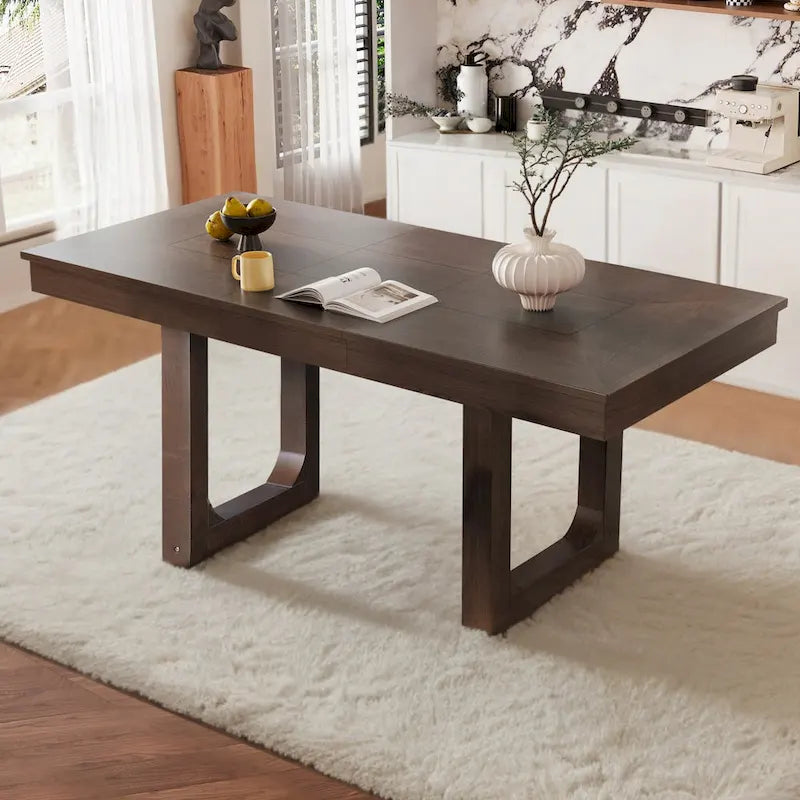 Tavolo da pranzo allungabile Brown Farmhouse, 4-8 posti a sedere