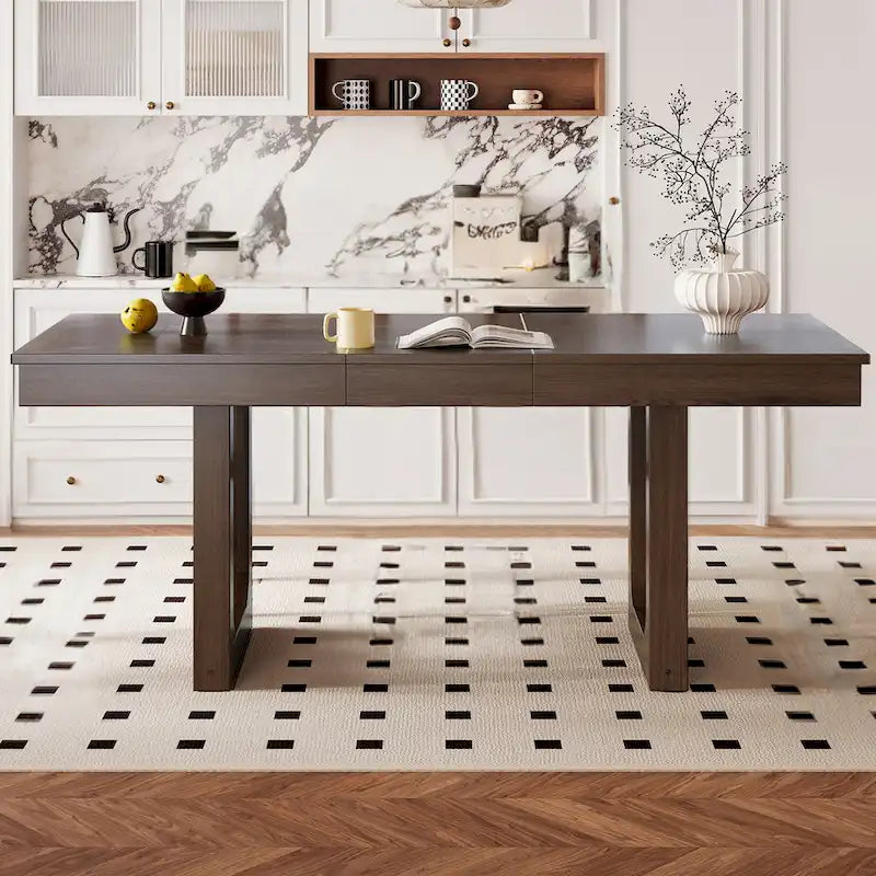 Tavolo da pranzo allungabile Brown Farmhouse, 4-8 posti a sedere