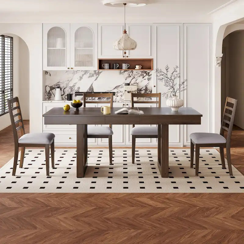 Tavolo da pranzo allungabile Brown Farmhouse, 4-8 posti a sedere