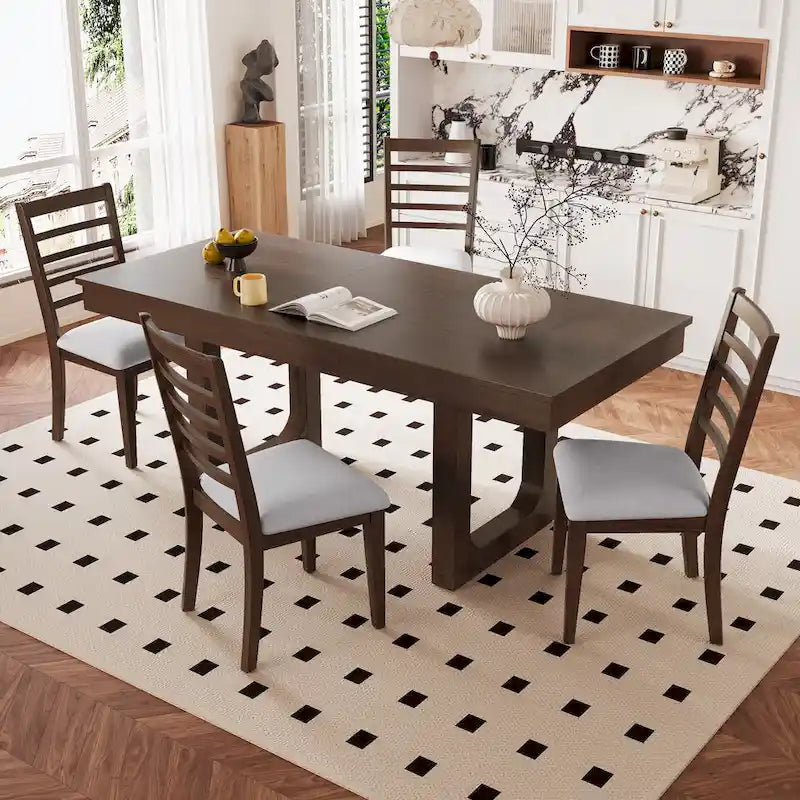 Tavolo da pranzo allungabile Brown Farmhouse, 4-8 posti a sedere