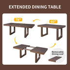 Tavolo da pranzo allungabile Brown Farmhouse, 4-8 posti a sedere