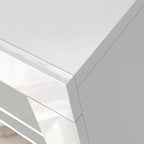 Credenza a 3 ante in bianco lucido con luci LED