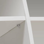 Credenza a 3 ante in bianco lucido con luci LED