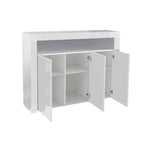 Credenza a 3 ante in bianco lucido con luci LED