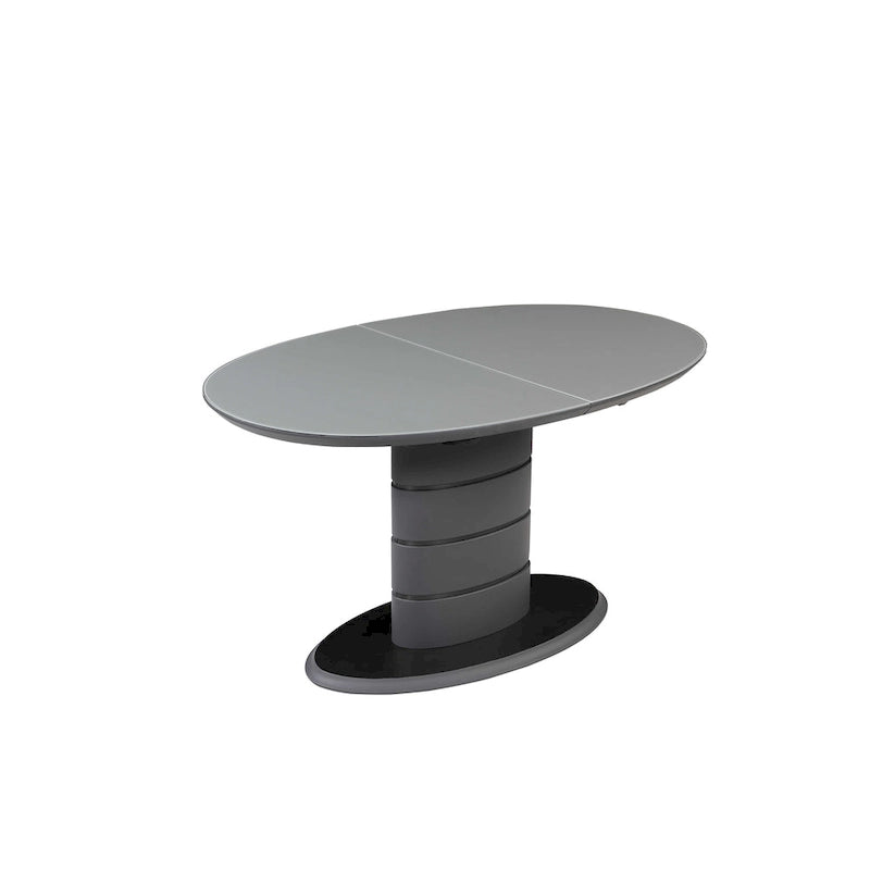 Tavolo da pranzo allungabile grigio e nero, stile Art Déco, 4-6 posti a sedere