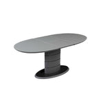 Tavolo da pranzo allungabile grigio e nero, stile Art Déco, 4-6 posti a sedere