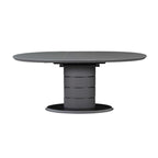 Tavolo da pranzo allungabile grigio e nero, stile Art Déco, 4-6 posti a sedere