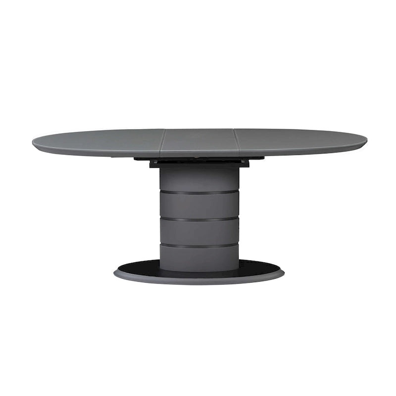 Tavolo da pranzo allungabile grigio e nero, stile Art Déco, 4-6 posti a sedere