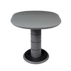 Tavolo da pranzo allungabile grigio e nero, stile Art Déco, 4-6 posti a sedere