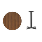 Tavolo quadrato laminato con base a X, naturale/noce/nero/mogano, 2 posti a sedere