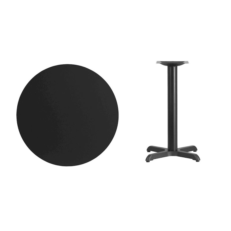 Tavolo quadrato laminato con base a X, naturale/noce/nero/mogano, 2 posti a sedere