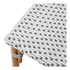 Sedia da bistrot in rattan bianco/grigio, un posto