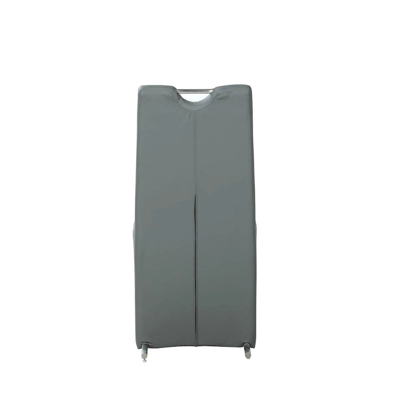 Sedia da pranzo in PU grigio, base a slitta, set da 2