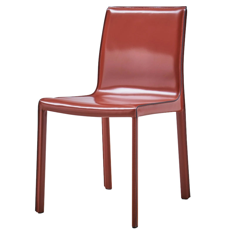 Sedia da pranzo in pelle riciclata, vari colori, set da 2