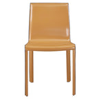 Sedia da pranzo in pelle riciclata, vari colori, set da 2
