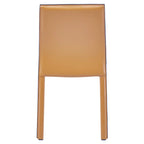 Sedia da pranzo in pelle riciclata, vari colori, set da 2