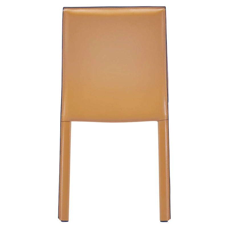 Sedia da pranzo in pelle riciclata, vari colori, set da 2