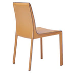 Sedia da pranzo in pelle riciclata, vari colori, set da 2