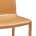 Sedia da pranzo in pelle riciclata, vari colori, set da 2