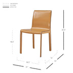 Sedia da pranzo in pelle riciclata, vari colori, set da 2