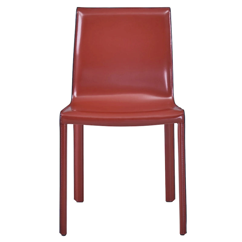 Sedia da pranzo in pelle riciclata, vari colori, set da 2