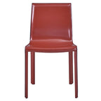 Sedia da pranzo in pelle riciclata, vari colori, set da 2
