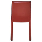 Sedia da pranzo in pelle riciclata, vari colori, set da 2