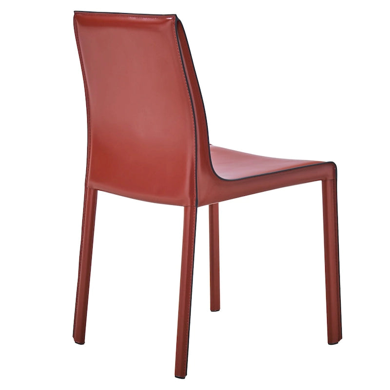 Sedia da pranzo in pelle riciclata, vari colori, set da 2