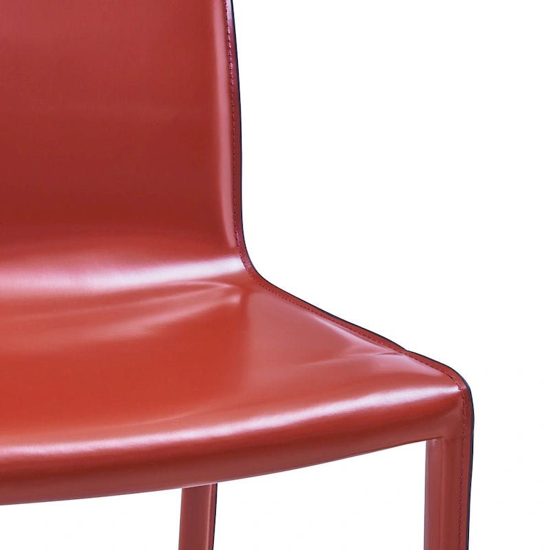 Sedia da pranzo in pelle riciclata, vari colori, set da 2