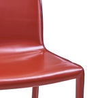 Sedia da pranzo in pelle riciclata, vari colori, set da 2