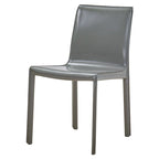Sedia da pranzo in pelle riciclata, vari colori, set da 2