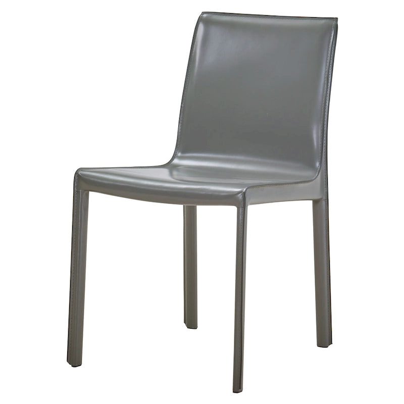 Sedia da pranzo in pelle riciclata, vari colori, set da 2