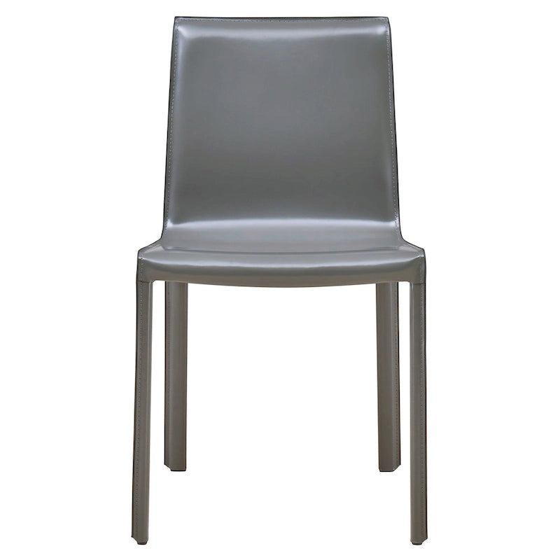 Sedia da pranzo in pelle riciclata, vari colori, set da 2