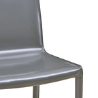 Sedia da pranzo in pelle riciclata, vari colori, set da 2