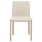 Sedia da pranzo in pelle riciclata, vari colori, set da 2