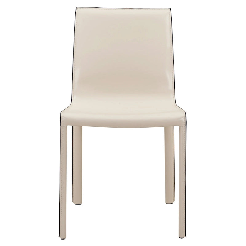 Sedia da pranzo in pelle riciclata, vari colori, set da 2