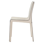 Sedia da pranzo in pelle riciclata, vari colori, set da 2