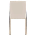 Sedia da pranzo in pelle riciclata, vari colori, set da 2
